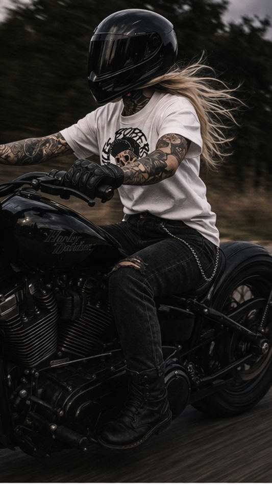 T-shirt col montant BobbersMc Skull Logo